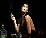 Fabian Perez The Singer painting